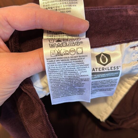 Levi’s 721 Maroon Button Fly Slim Corduroys Women’s US 14 - Picture 8 of 9